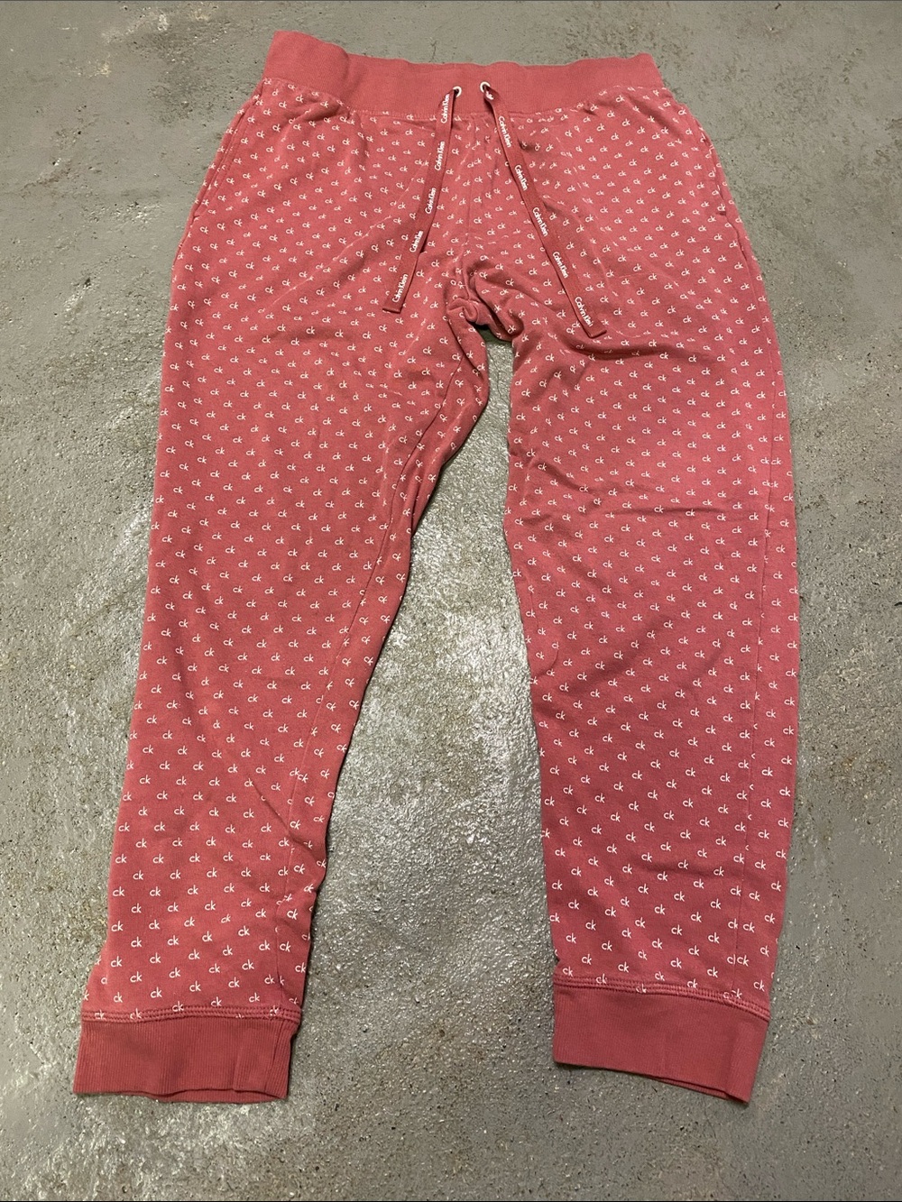 Calvin Klein Rose Pink Logo-Print Jogger Sweatpants